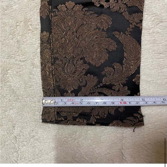 7 For All Mankind black / gold color tapestry skinny pants - Picture 14 of 16
